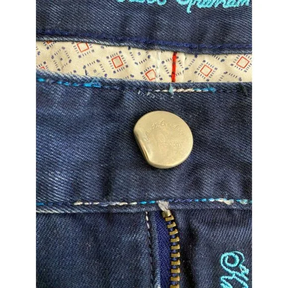 Robert Graham Jeans Men Size 34 Blue Slim Jim Pants Actual 36x31 Dark Indigo - Picture 6 of 10